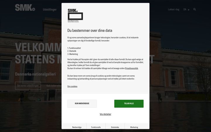 Screenshot of smk.dk