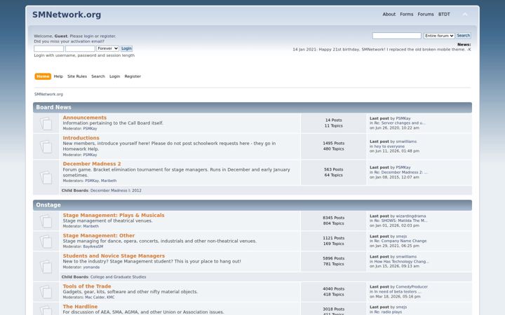 Screenshot of smnetwork.org
