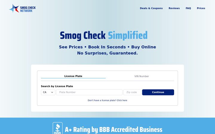 Screenshot of smogcheck.com