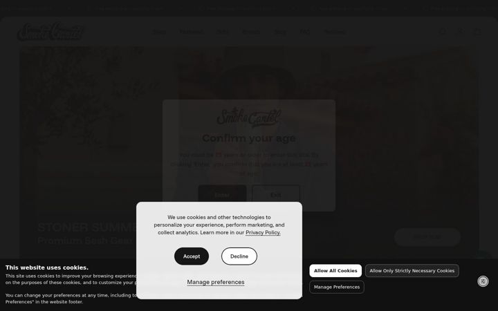 Ekrano kopija smokecartel.com