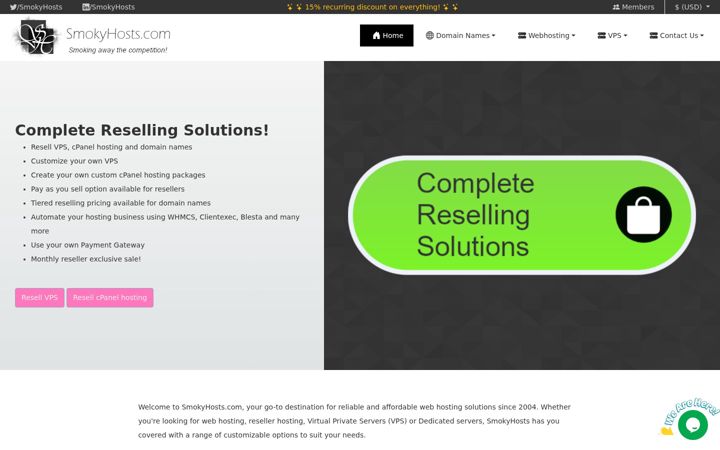 Screenshot of smokyhosts.com