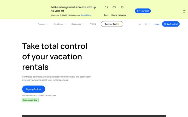 Screenshot of smoobu.com