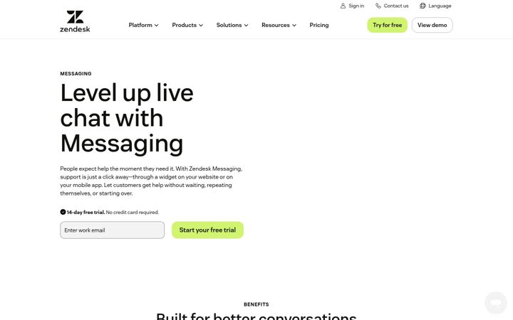 Skärmbild av smooch.io