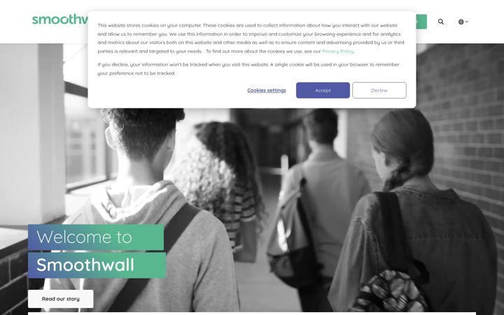 Screenshot of smoothwall.net
