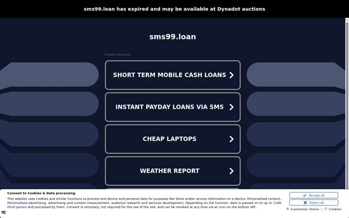 Screenshot of sms99.loan