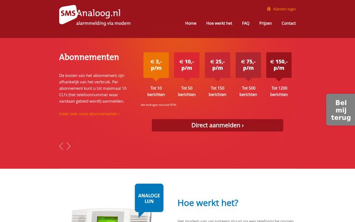 Snímek obrazovky smsanaloog.nl