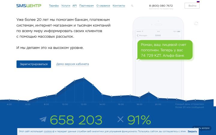 Screenshot of smsc.kz