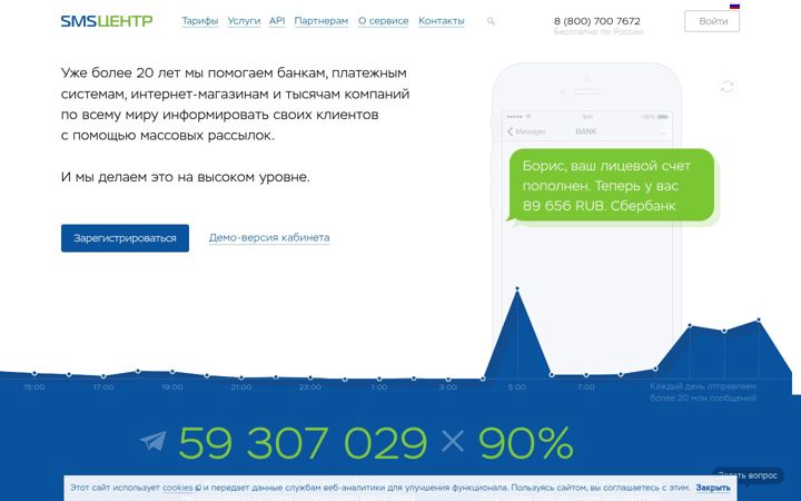 Screenshot di smsc.ru