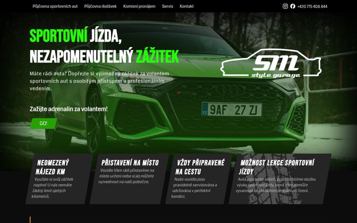 Captura de pantalla de smstylegarage.cz