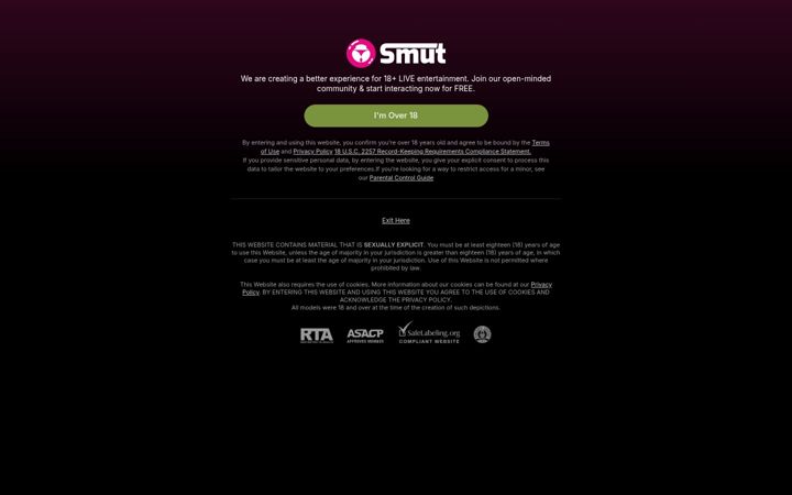 Screenshot of smut.com