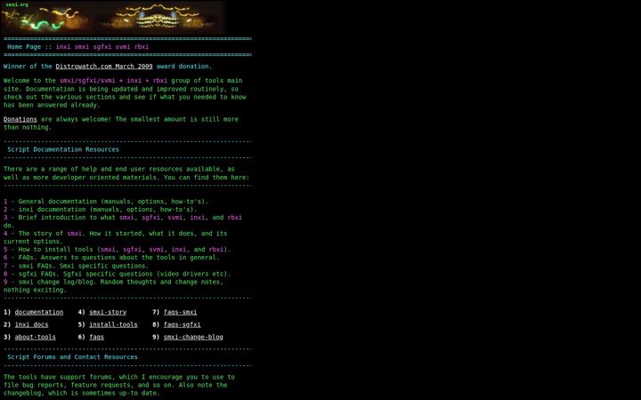 Screenshot of smxi.org