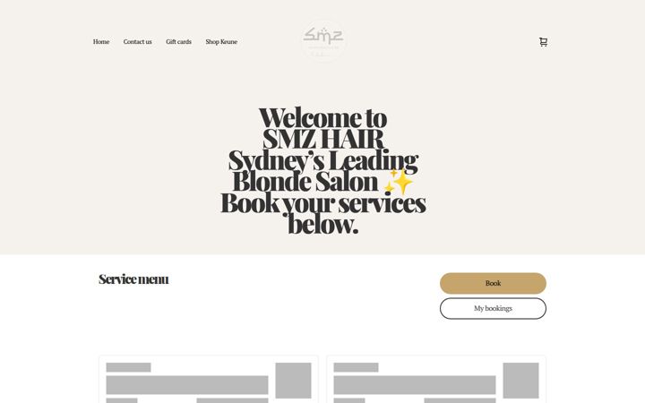 Screenshot of smz.hair