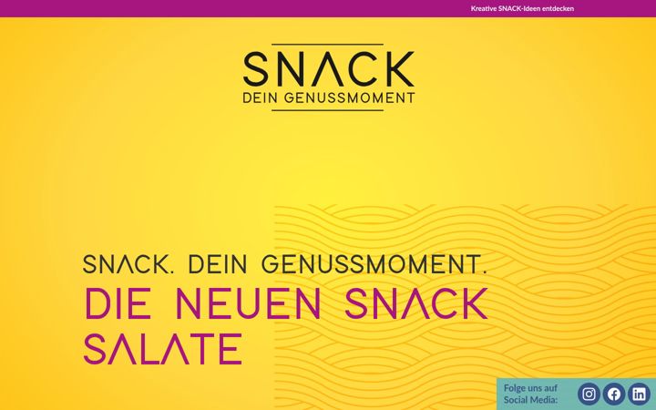 Snímek obrazovky snack-salate.de
