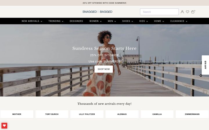 Screenshot of snaggedandbagged.com