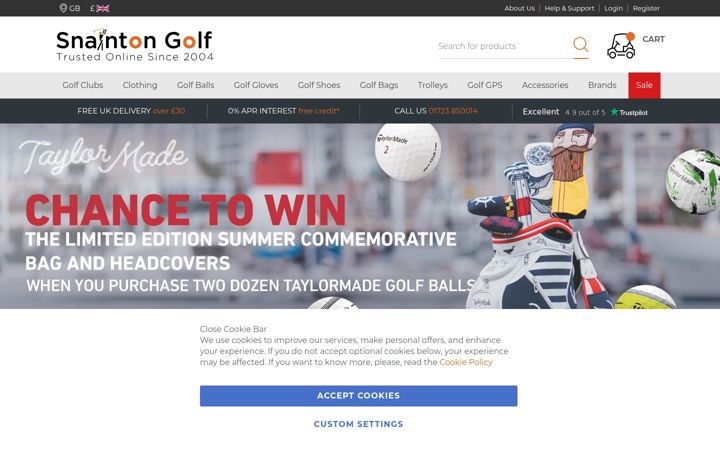 Snímek obrazovky snaintongolf.co.uk