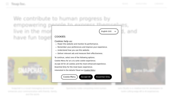 Screenshot of snap.com