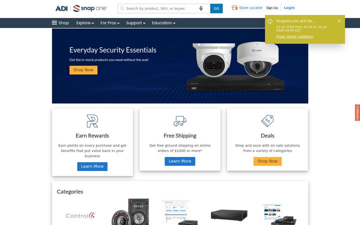 Screenshot von snapav.com