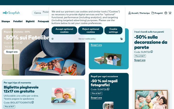 Screenshot of snapfish.it