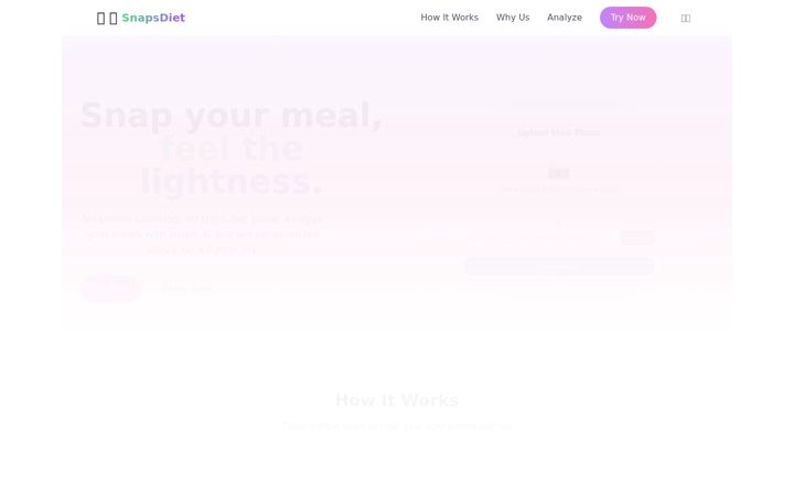Screenshot of snapsdiet.app