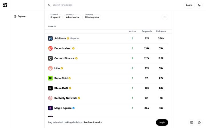 Screenshot of snapshot.org