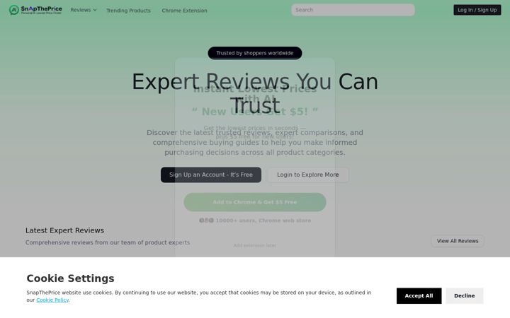Screenshot of snaptheprice.com