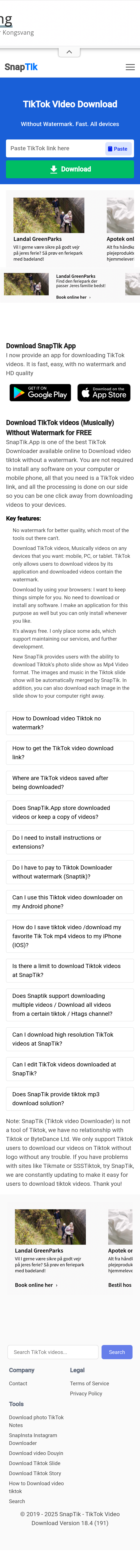 Mobile screenshot of snaptik.app