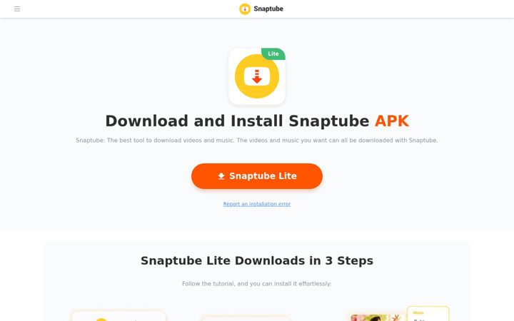 Skjermbilde av snaptube.io