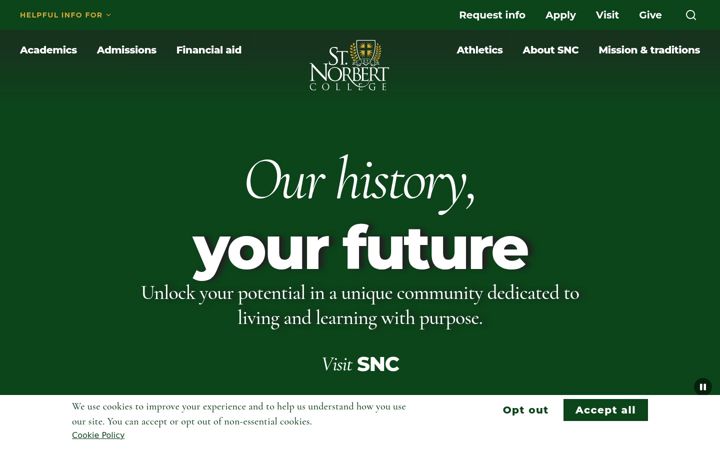 Screenshot of snc.edu