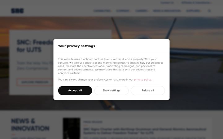 Screenshot of sncorp.com