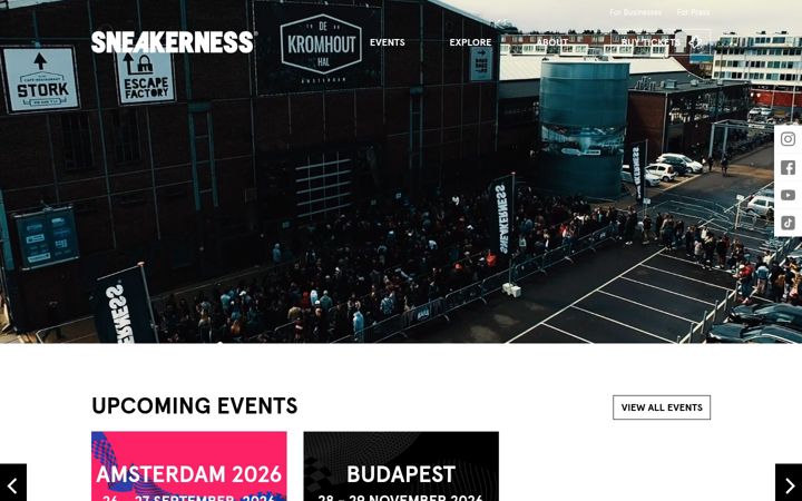 Ekraanipilt saidist sneakerness.com