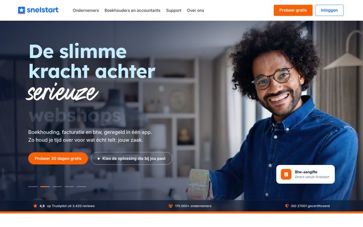Screenshot of snelstart.nl