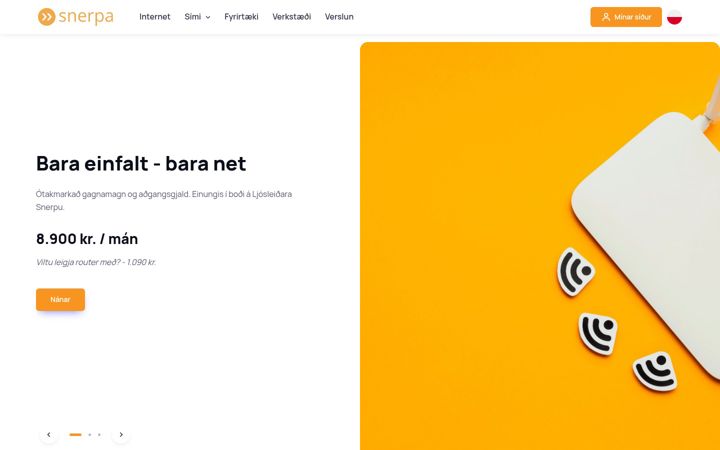 Screenshot of snerpa.is