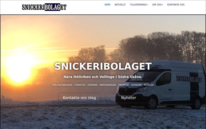 Zrzut ekranu snickeribolaget.se