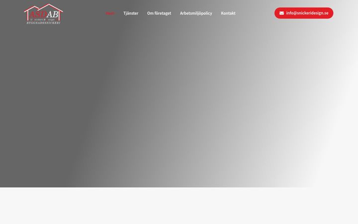 Ekraanipilt saidist snickeridesign.se