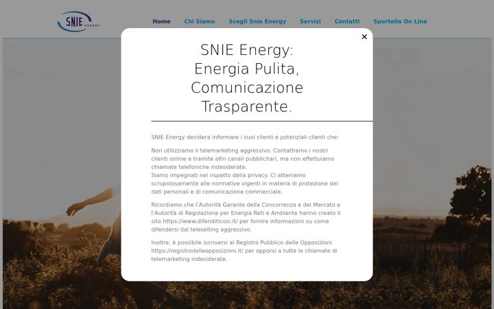 Screenshot von snie-energy.it