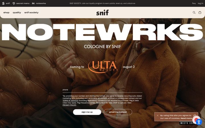 Screenshot of snif.co