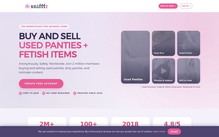 Screenshot of snifffr.com