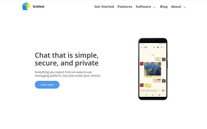 Screenshot of snikket.org