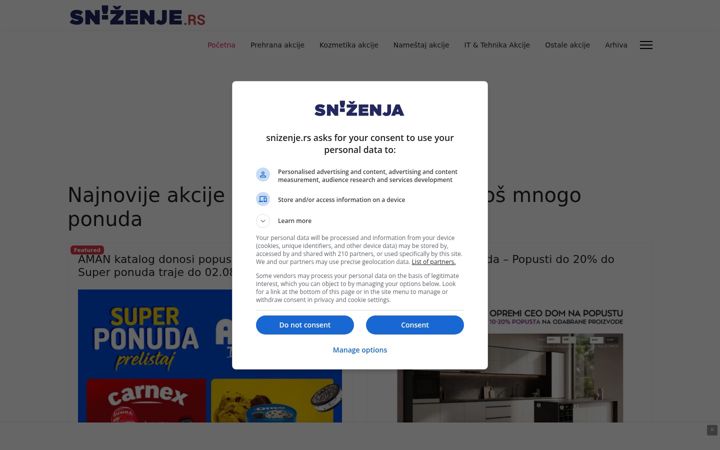 Screenshot ta' snizenje.rs
