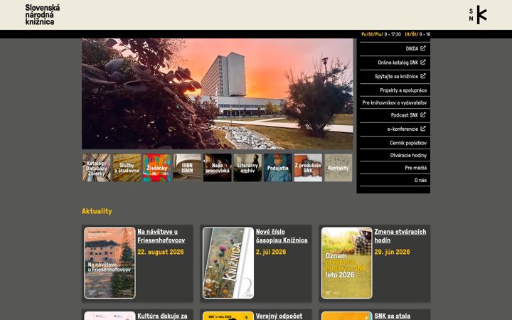 Screenshot of snk.sk