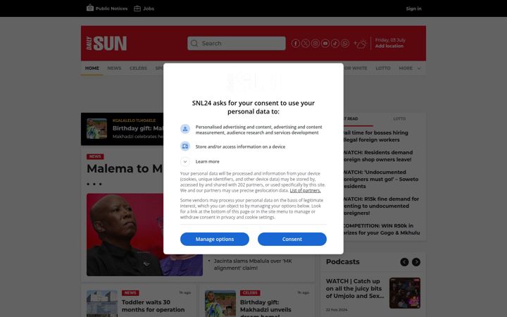 Screenshot of snl24.com
