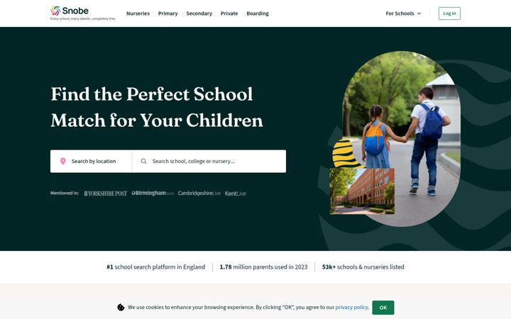 Screenshot of snobe.co.uk