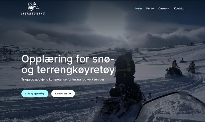 Captura de pantalla de snofartsverket.no