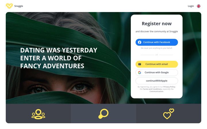 Captura de ecrã de snoggle.app