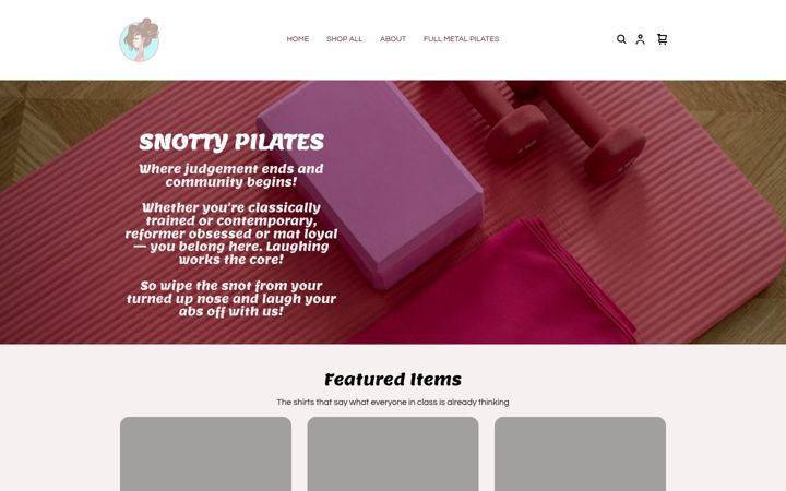 Screenshot von snottypilates.com