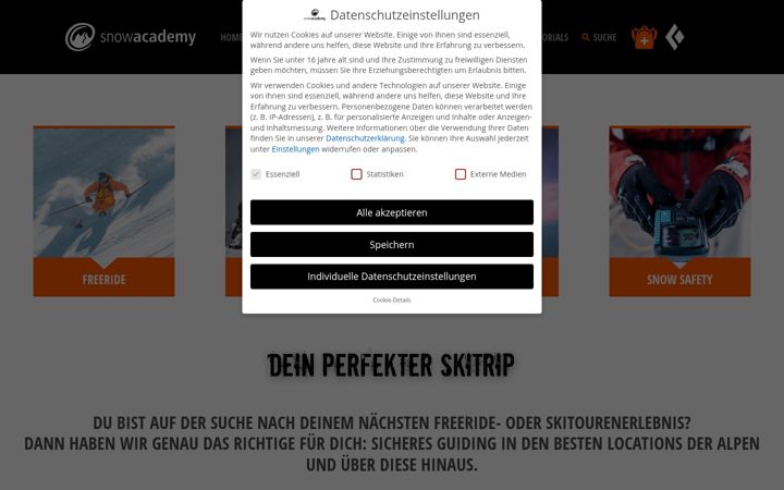 Screenshot of snowacademy.de