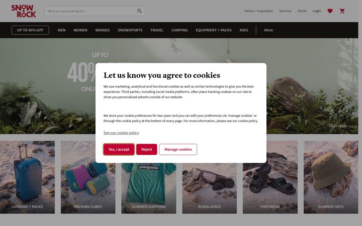 Screenshot of snowandrock.com