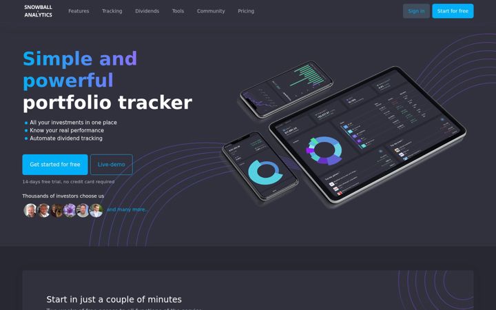 Screenshot of snowball-analytics.com