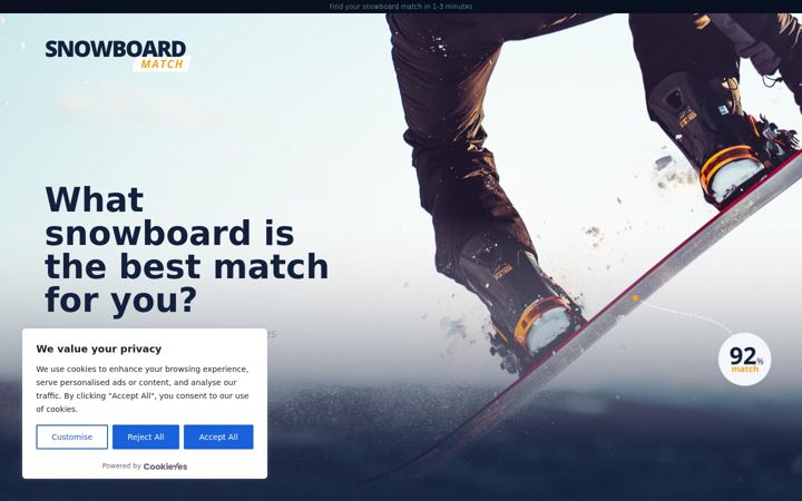 Screenshot of snowboardmatch.com