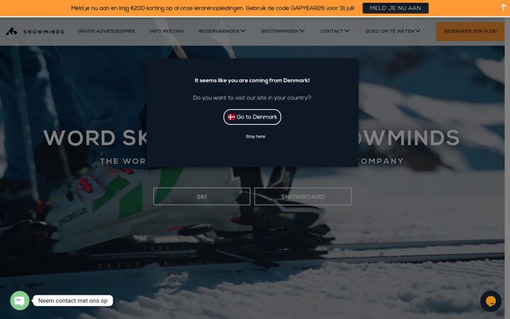 Screenshot of snowminds.nl